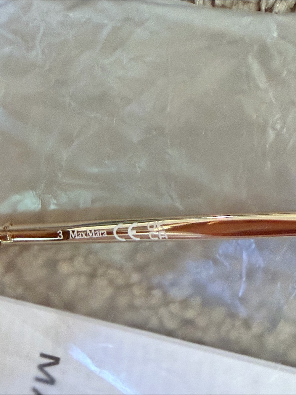 MAX MARA Max Mara 32013 Longarone Sunglasses Brown and Gold NWT - Picture 11 of 11